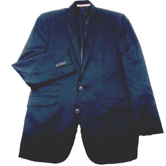 Ben Sherman Blazer BLACK Wool Ticket Pocket 2 Vent 40 Sport Coat Preppy Career - Picture 1 of 15